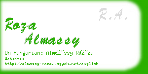 roza almassy business card